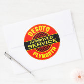 DeSoto-dienstteken Ronde Sticker (Envelop)