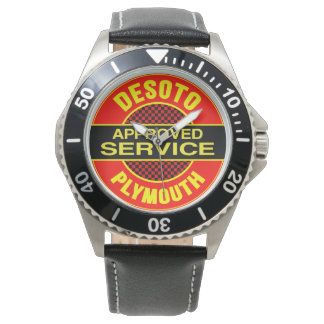 Desoto Plymouth Approved Service sign clock Horloge
