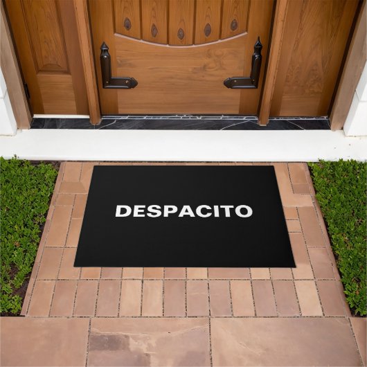 Despacito zwart wit langzaam in het Spaans grappig Deurmat (Buiten)