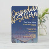 Despedida de Soltera Invitation Las Vegas FauxGold (Debout devant)