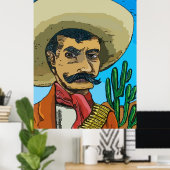 Desperado in woestijn poster (Thuiskantoor)