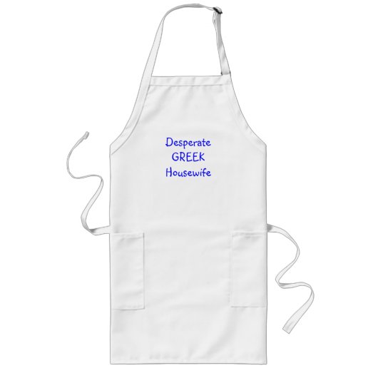 Desperate GREEK Houseechtgenote Apron Lang Schort (Voorkant)