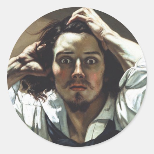 Desperate Man Ronde Sticker (Voorkant)