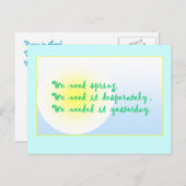 Desperatley zoekt lente briefkaart (Voorkant / Achterkant)