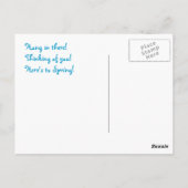 Desperatley zoekt lente briefkaart (Achterkant)