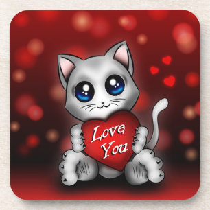 Dessaus-de-Glass De chaton houdt van je Bier Onderzetter