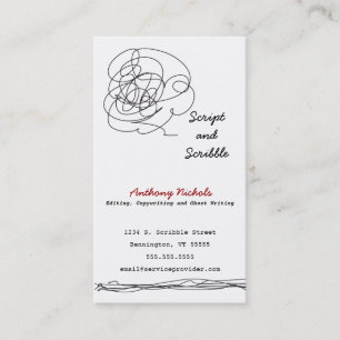 Desserrez le carte de visite d'art de griffonnage