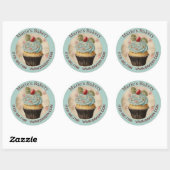 Dessert Baker Cake Cateraar Cupcake Bakkerij Ronde Sticker (Vel)