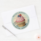 Dessert Baker Cake Cateraar Cupcake Bakkerij Ronde Sticker (Envelop)