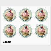 Dessert Baker Cake Cateraar Cupcake Bakkerij Ronde Sticker (Vel)