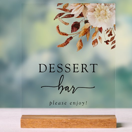 Dessert Bar Acryl teken Bord