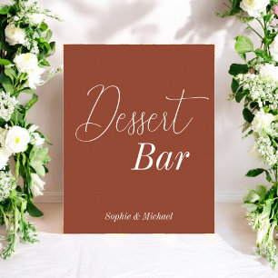 Dessert Bar Bruin Bruiloft Terracotta Poster