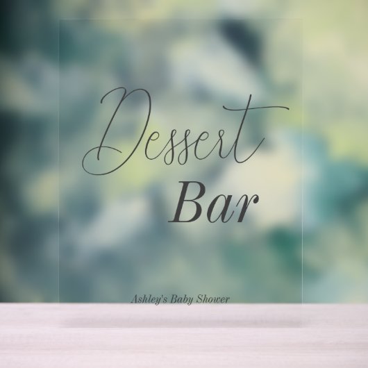 Dessert Bar Huwelijk Baby Shower Acryl Bord (Neutraal)
