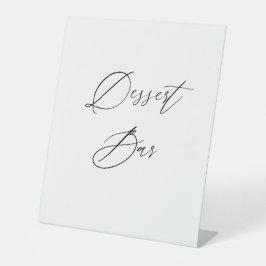 Dessert Bar Wedding Sign | Sweet Table top Reclamebord Met Voetstuk