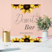 Dessert Bar Zonnebloem bruiloft Vrijgezellenfeest Acryl Bord (Huwelijk)