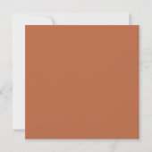 Dessert Boho QR Code Mariage Carré Invitation (Dos)