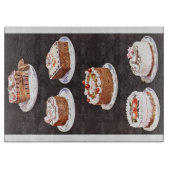 dessert cake frosting decoreren rood zwart snijplank (Voorkant)