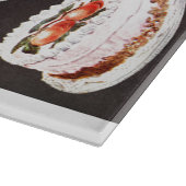 dessert cake frosting decoreren rood zwart snijplank (Hoek)