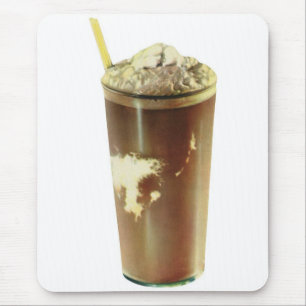  dessert, chocolade schudden en schuim muismat