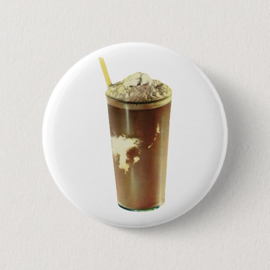 dessert, chocolade schudden en schuim ronde button 5,7 cm (Voorkant)