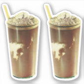 dessert, chocolade schudden en schuim sticker (Voorkant)