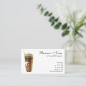  dessert, chocolade schudden en schuim visitekaartje (Staand voorkant)