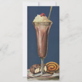dessert, Chocolate Shake Birthday Party Kaart (Voorkant)