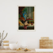 Dessert. Chromolithografen; Stilleven prints 1910 (Keuken)