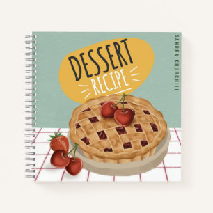 Dessert Cookbook Bked Goods Recipalized Personaliz Notitieboek