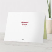 Dessert de framboise rouge, grande carte de voeux (Dos)