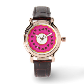Dessert,Donut,Donut met glazuur en choco,Modern Horloge