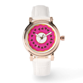 Dessert,Donut,Donut met glazuur en choco,Modern Horloge