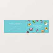 Dessert Doodles - Blue Catering Visitekaartjes (Buitenkant ongevouwen)