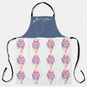 Dessert Ice Cream Cone All-Over Print Schort (Voorkant)