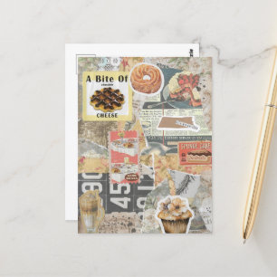 Dessert & Koffie  Ephemera Decoupage Briefkaart