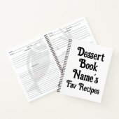 Dessert Livre Recettes Préférées Collection Carnet (Intérieur)