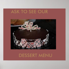 DESSERT MENU CAKES ART POSTER