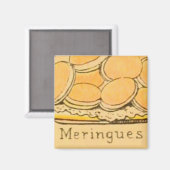  dessert meringue koekjesmagneet magneet (Voorkant / Achterkant)