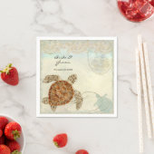 Dessert Receptie Servetten Zee Turtle Ocean Beach (Insitu)