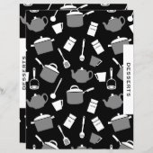 Dessert Recipe Divider | Zwart-witkeuken (Voorkant / Achterkant)