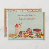 Dessert Recipe-kaarten Briefkaart (Voorkant / Achterkant)