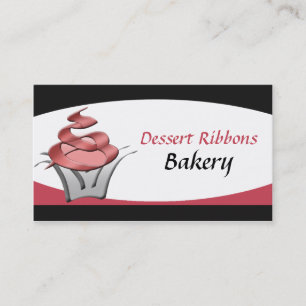Dessert Ribbons Cupcake Bakery Visitekaartjes