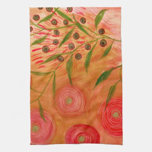 Dessert Roos theedoek (Verticaal)