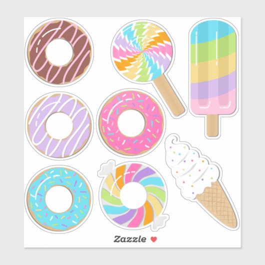 Dessert zwembad drijft sticker (Vel)