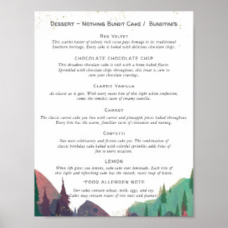 Dessertbar bord huwelijks poster