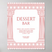 Dessertbar bord voor godinnenfeestje poster (Voorkant)