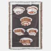  dessertcake, gevorst als decoratieretro deken (Voorkant Verticaal)