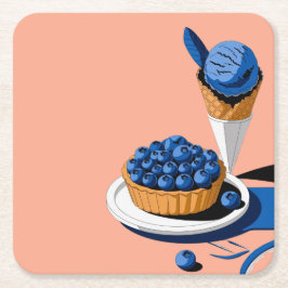 dessertdecor vierkante kartonnen onderzetter