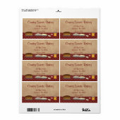 Desserts Boulangerie Produit Ou Étiquette D'Affair (Feuille entière)