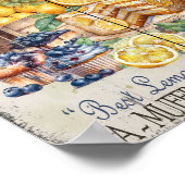 Desserts de bleuets citron Agritourisme Poster de  (Coin)